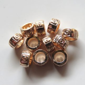 7x4mm rose gold zinc alloy metal rondelle spacer beads