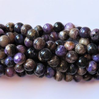 8mm charoite round gemstone beads