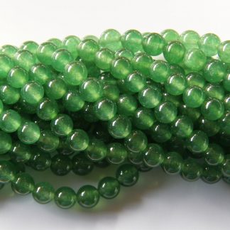 8mm malaysian jade round gemstone bead moss green