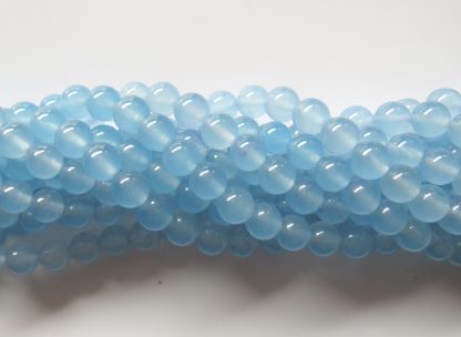 8mm malaysian jade round gemstone bead ice blue