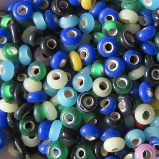 3x6mm rondelle lampwork glass beads