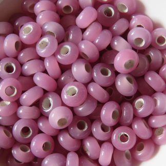 4x7mm rondelle lampwork glass beads lilac