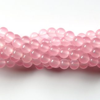 6mm malaysian jade round gemstone bead baby pink