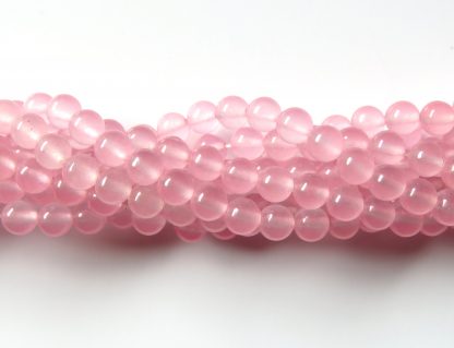 6mm malaysian jade round gemstone bead baby pink