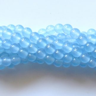 6mm malaysian jade round gemstone bead ice blue