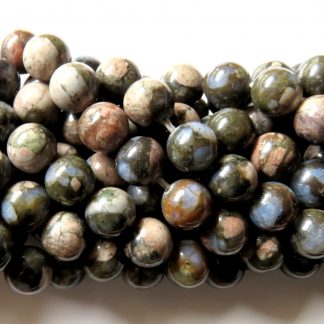 8mm african blue opal round gemstone beads