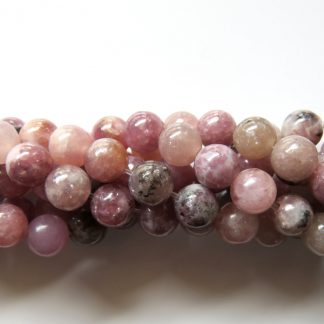 8mm lepidolite round gemstone beads
