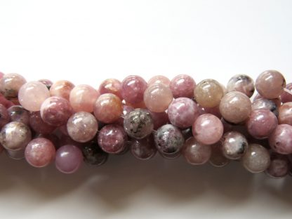 8mm lepidolite round gemstone beads
