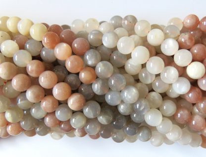 8mm multi moonstone round gemstone beads