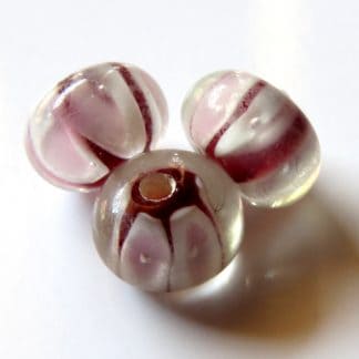 8x12mm rondelle lampwork glass beads red