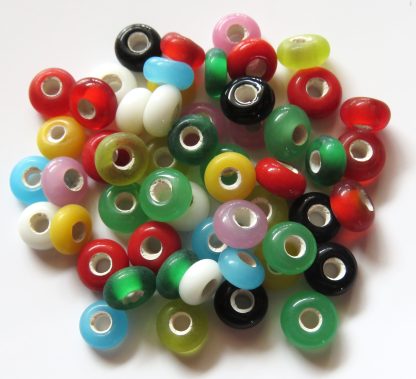 3x7mm rondelle lampwork glass beads