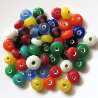 4x8mm rondelle lampwork glass beads