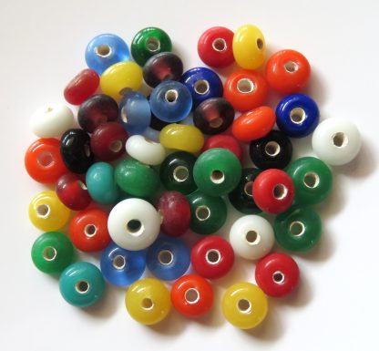 4x8mm rondelle lampwork glass beads