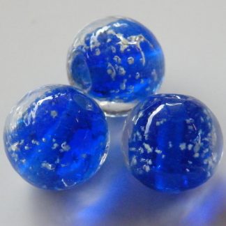 12mm glow round lampwork glass beads sapphire blue grade 1