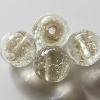 12mm glow round lampwork glass beads pale morion