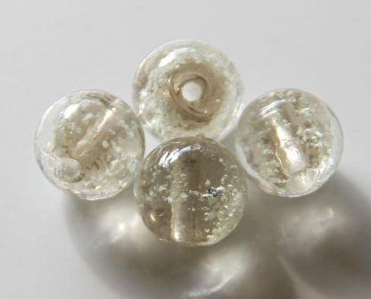 12mm glow round lampwork glass beads pale morion