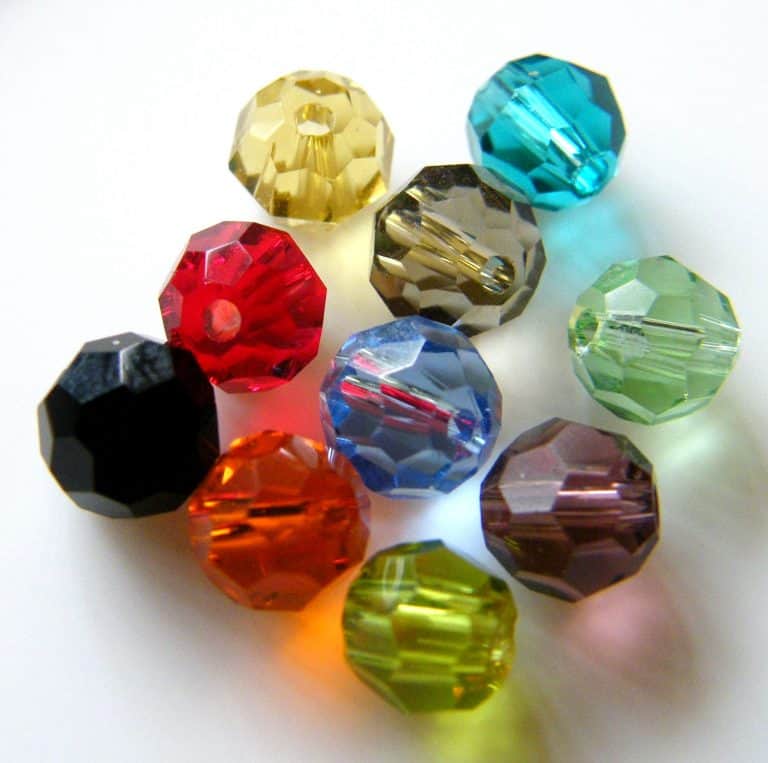 100pcs 6mm Faceted Round Crystal Beads - Mixed - BeadsForEwe