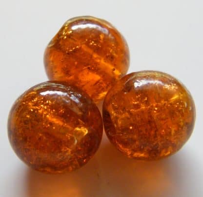 12mm round goldsand lampwork glass beads rich amber