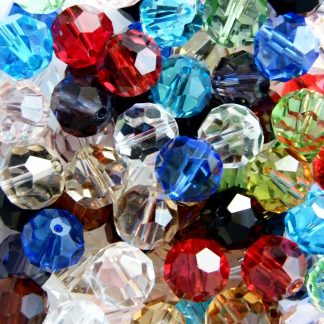 12mm Faceted Round Crystal Beads