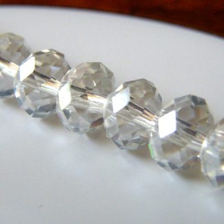 6x8mm faceted crystal rondelle clear AB