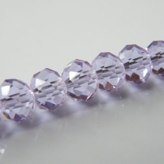 6x8mm faceted crystal rondelle lilac