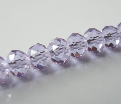 6x8mm faceted crystal rondelle lilac