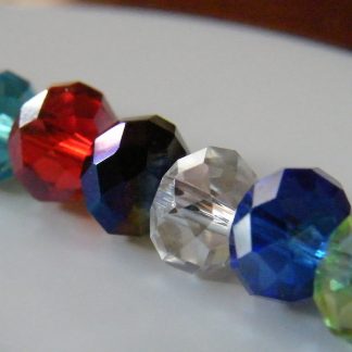 6x8mm faceted crystal rondelle mixed AB