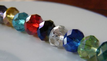 6x8mm faceted crystal rondelle mixed AB