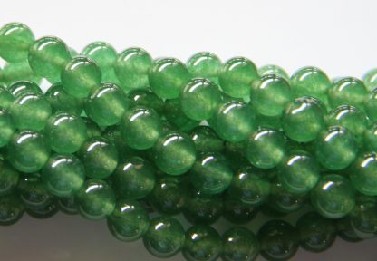 6mm malaysian jade round gemstone bead moss green