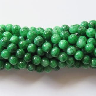 8mm malaysian jade round gemstone bead mottled green