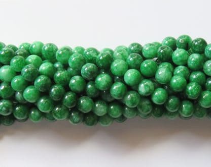 8mm malaysian jade round gemstone bead mottled green