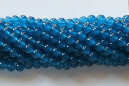 8mm malaysian jade round gemstone bead turquoise blue