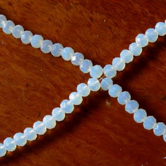 3x4mm rondelle faceted opalite crystal beads