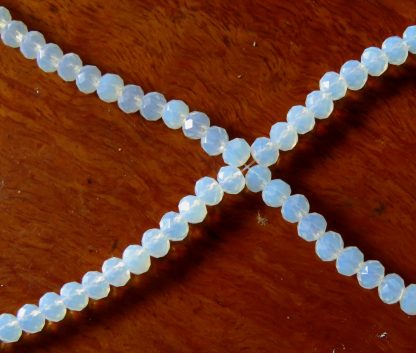 3x4mm rondelle faceted opalite crystal beads