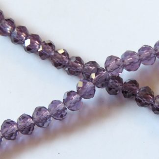 3x4mm rondelle faceted amethyst crystal beads