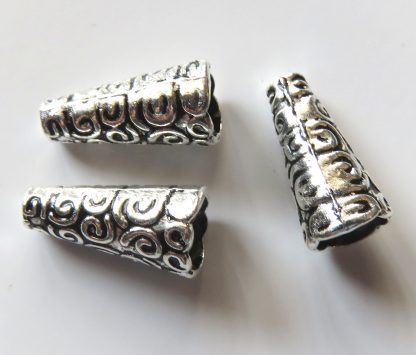9x18mm antique silver Metal Alloy Bead Caps