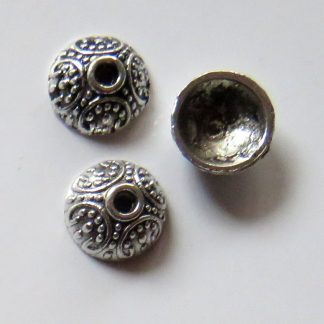 10mm antique silver Metal Alloy Bead Caps