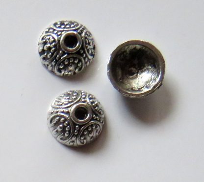 10mm antique silver Metal Alloy Bead Caps