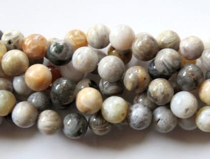 10mm bamboo agate round gemstone bead