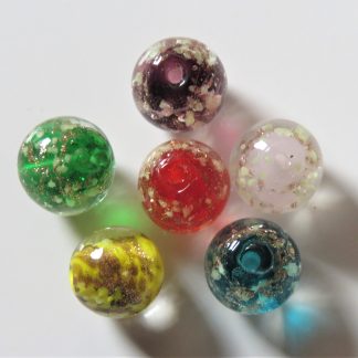 12mm Gold Sand Glow Lampwork Glass Beads Mixed