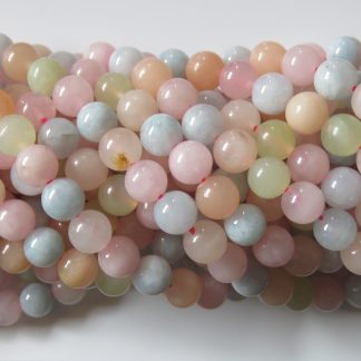 10mm morganite round gemstone beads