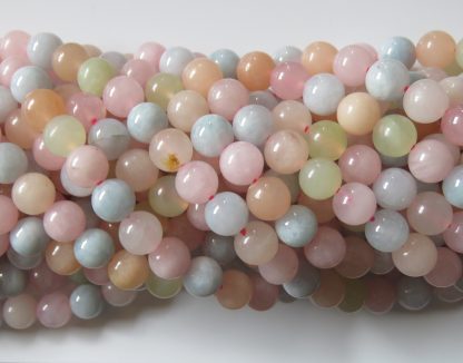 10mm morganite round gemstone beads