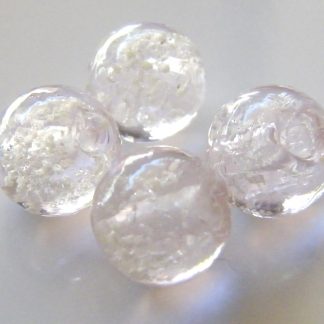 10mm glow round lampwork glass beads pink