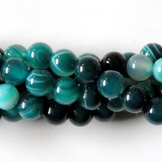 6mm teal agate round gemstone beads