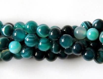 6mm teal agate round gemstone beads