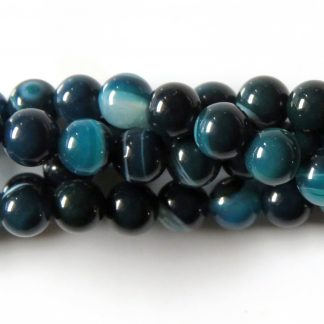 6mm dark turquoise agate round gemstone beads