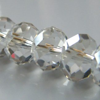 9x12mm faceted crystal rondelle clear