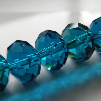 9x12mm faceted crystal rondelle turquoise