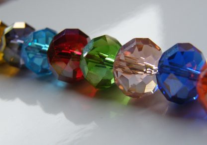 9x12mm Faceted Crystal Rondelles - Mixed
