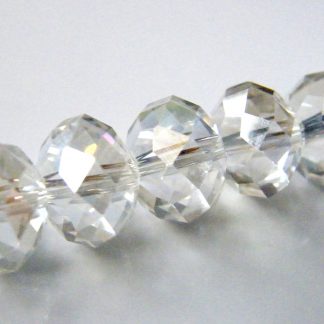 9x12mm faceted crystal rondelle clear AB
